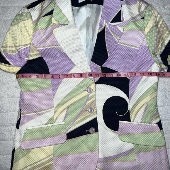 LUCIA Lavender Multi-Color Patterned Blazer - Picture 9 of 11